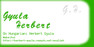 gyula herbert business card